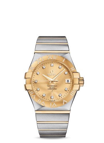 Omega Constellation Co-Axial 35 Stainless Steel / Yellow Gold / Diamond / Champagne